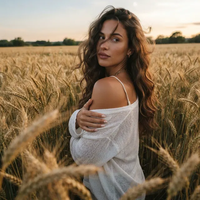 In a wheat field