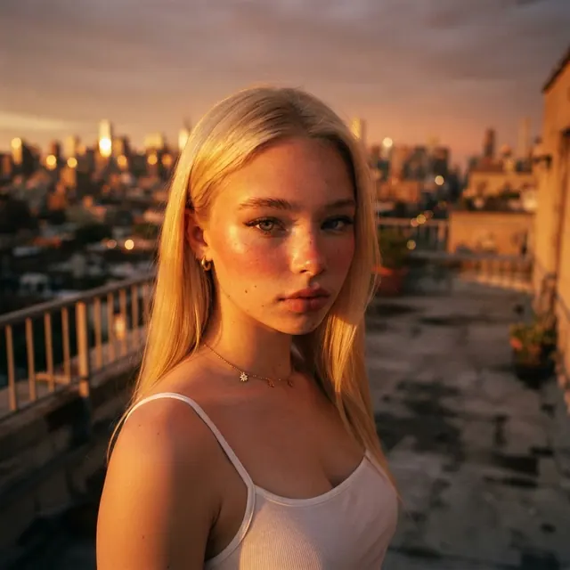 Rooftop at sunset
