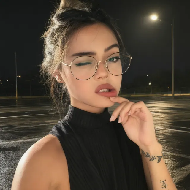 Night parking lot