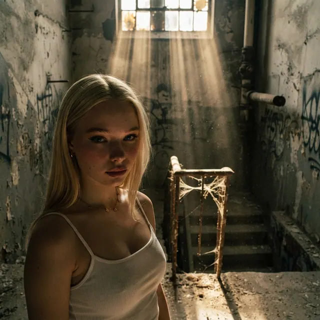 Light beams in a stairwell